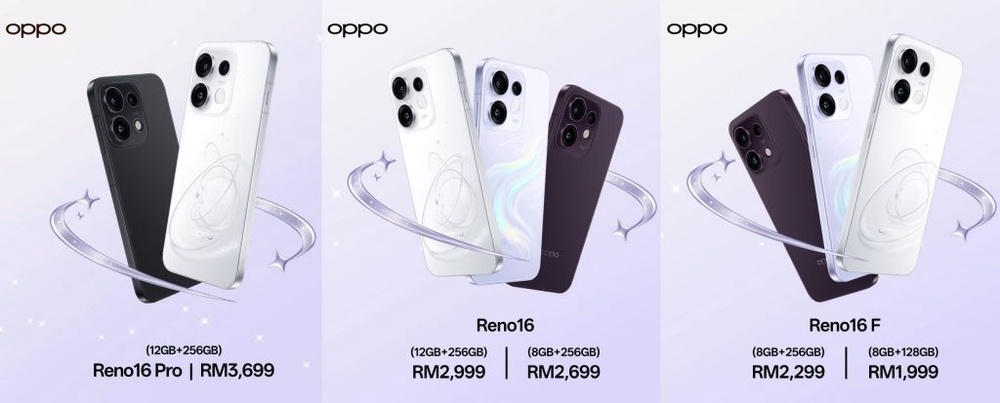 Image from: Oppo Reno16 Series launched in Malaysia: Up to 200MP cameras and 7,000mAh battery from RM1,999
