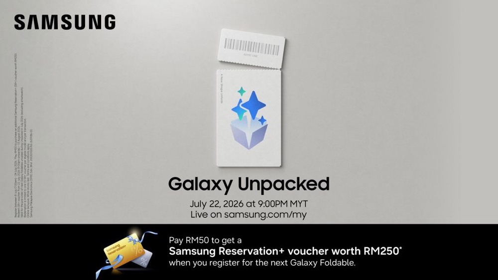 Image from: Samsung Galaxy Z Fold 8 launch on 22 July: Here’s how to claim eVouchers worth up to RM700