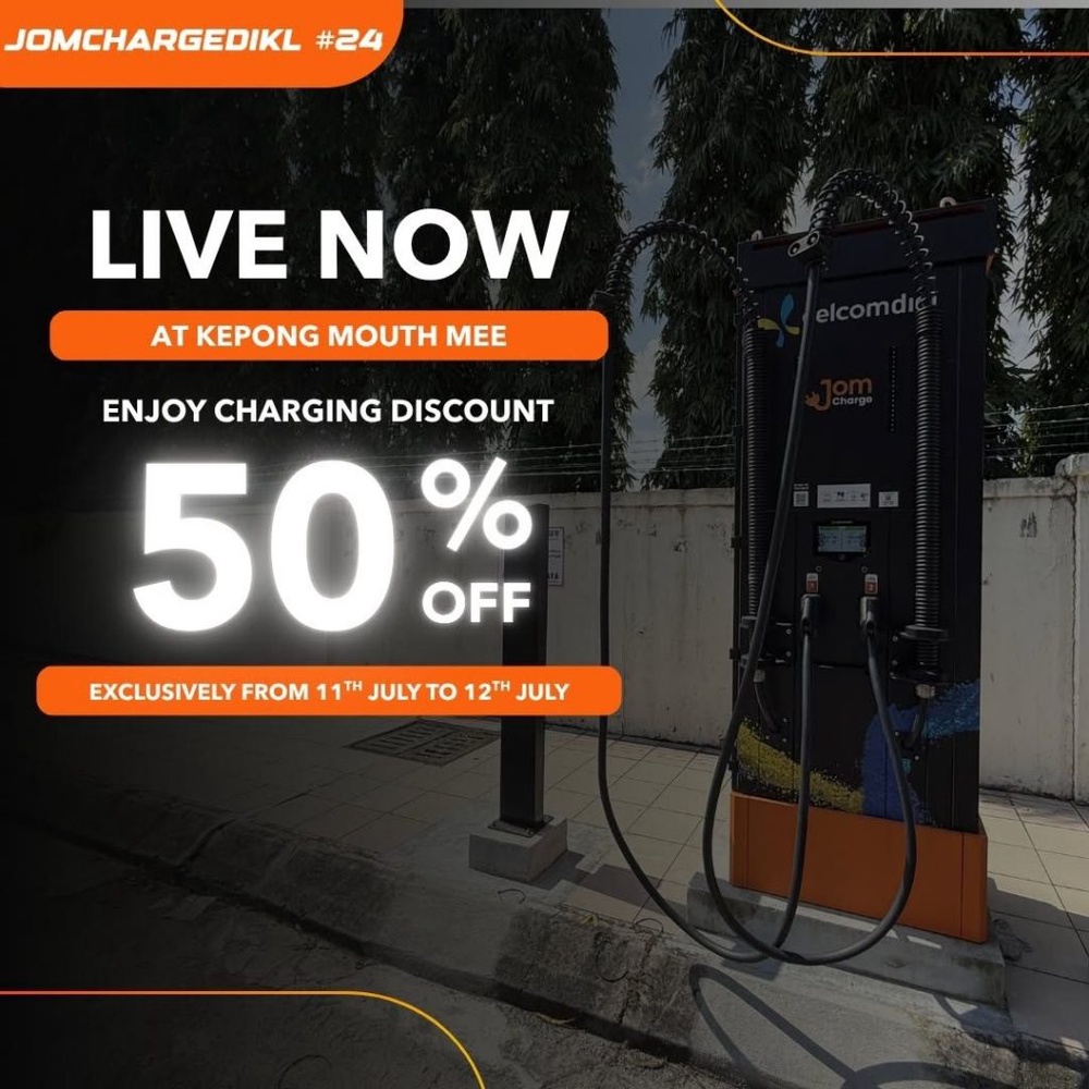 Image from: JomCharge and DBKL turn on EV Chargers at Laman Rimbunan Kepong