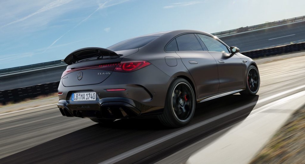 Image from: Mercedes-AMG CLA 45 goes electric with 671hp and AMG four-cylinder sound