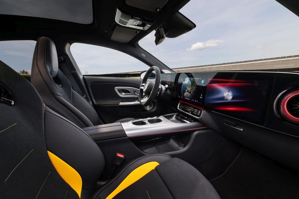 Image from: Mercedes-AMG CLA 45 goes electric with 671hp and AMG four-cylinder sound