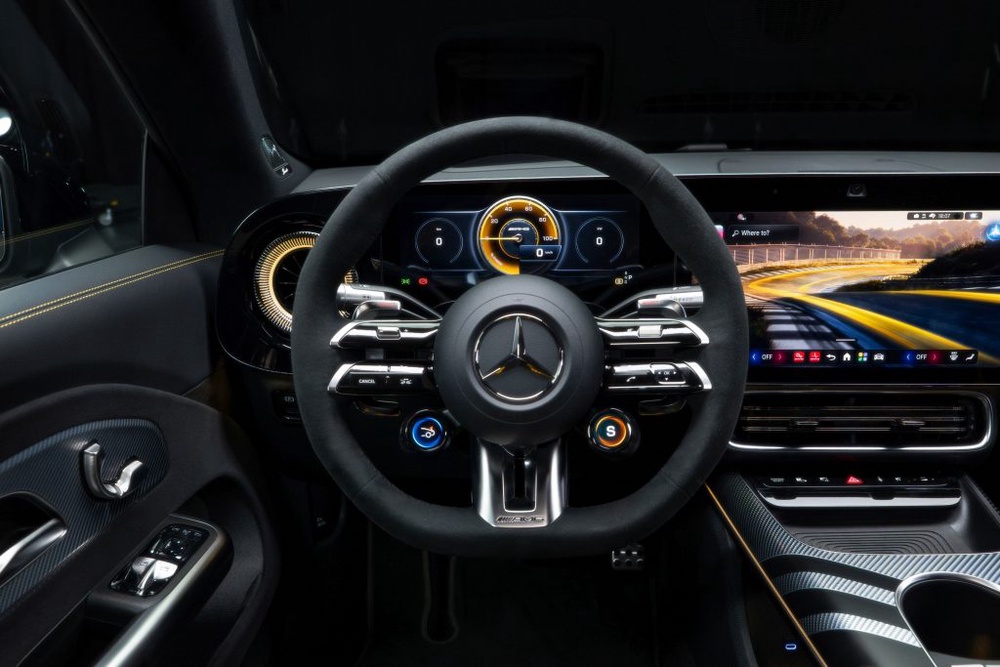 Image from: Mercedes-AMG CLA 45 goes electric with 671hp and AMG four-cylinder sound