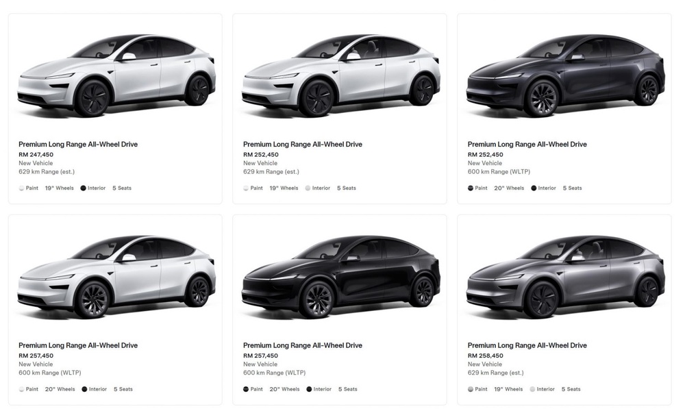 Image from: Tesla Model Y Long Range AWD 从大马官网下架,仅剩库存可购买