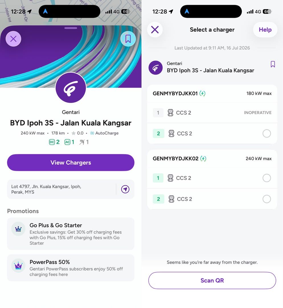 Image from: Gentari在怡保江沙路BYD店部署240kW和180kW直流充电桩