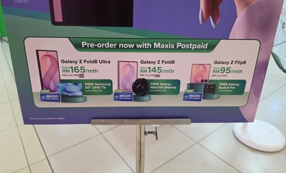 Image from: Samsung Galaxy Z Fold 8, Fold 8 Ultra and Z Flip 8 Malaysian pricing leaked