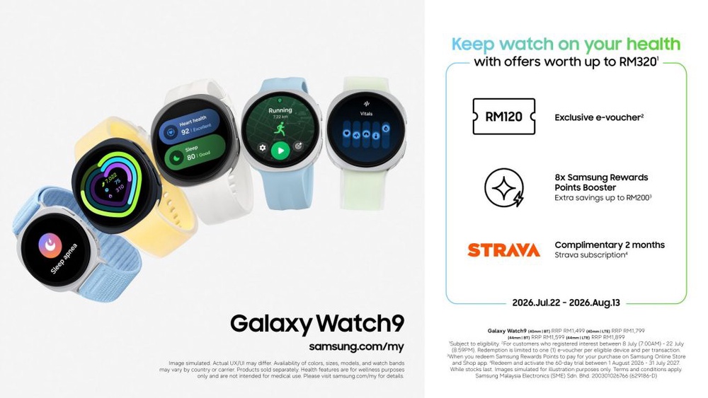 Image from: Samsung Galaxy Watch Ultra 2 and Watch 9 arrive in Malaysia: Snapdragon Wear Elite, brighter displays and AI health features