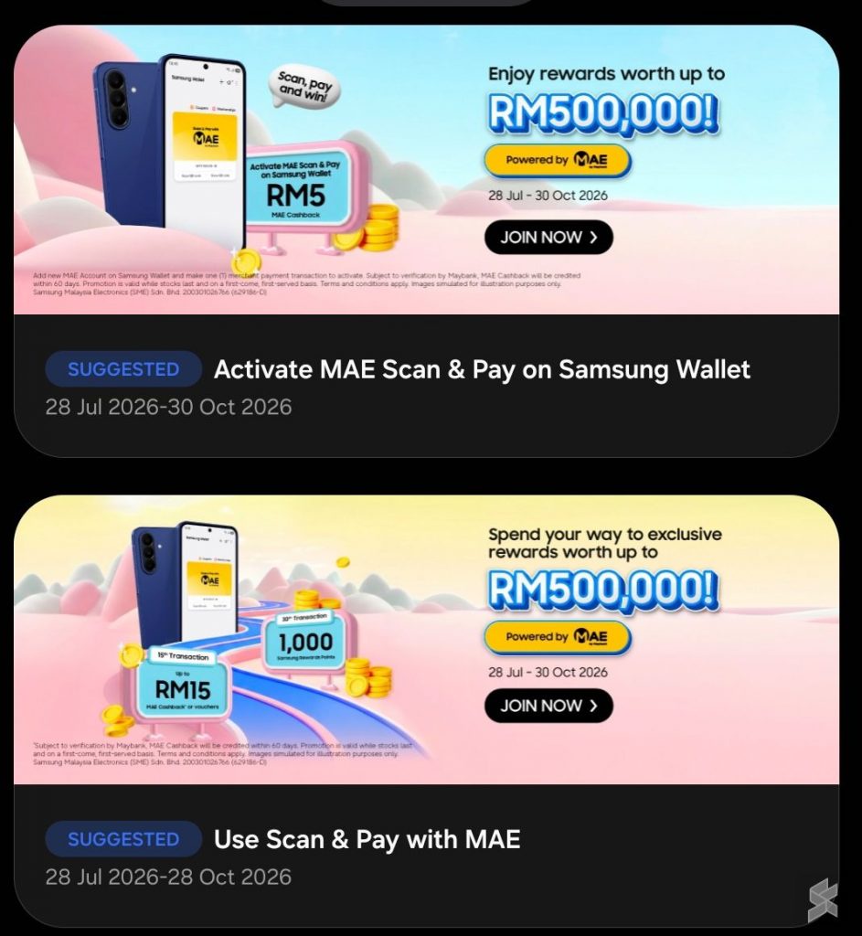 Image from: Maybank offers cashback when you link your MAE Wallet to Samsung Wallet. Here’s how to redeem