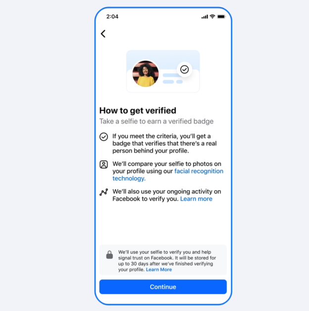 Image from: Facebook Verified: Everything you need to know about Meta’s new free feature