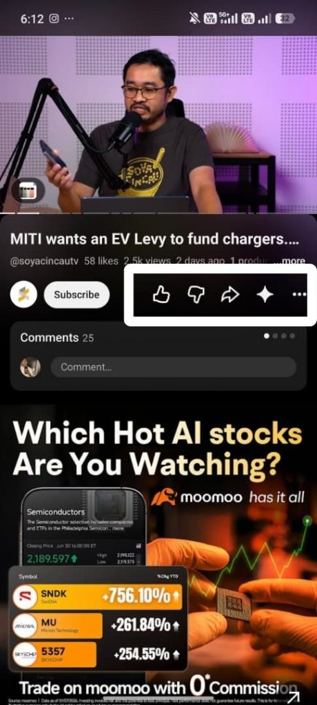 Image from: YouTube app gets cleaner share menu and adds a direct Shorts tab on web browser