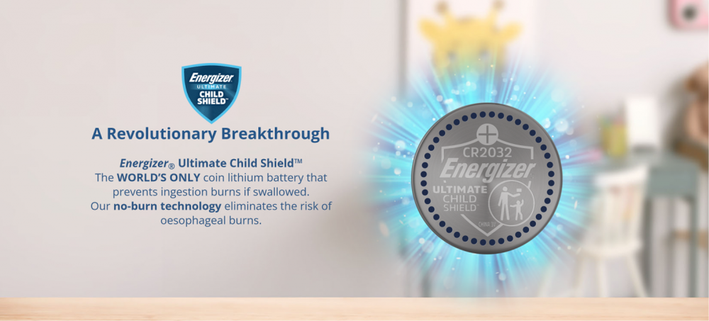 Image from: Energizer Ultimate Child Shield: The only coin battery that prevents burns when swallowed