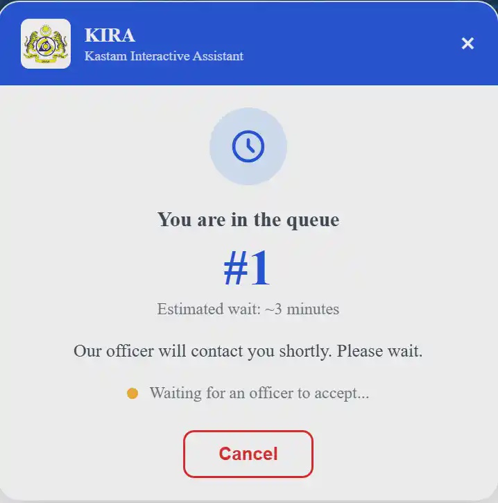 Image from: Malaysia’s Customs department introduces live chat powered by ‘Actual Intelligence’, but there’s a catch