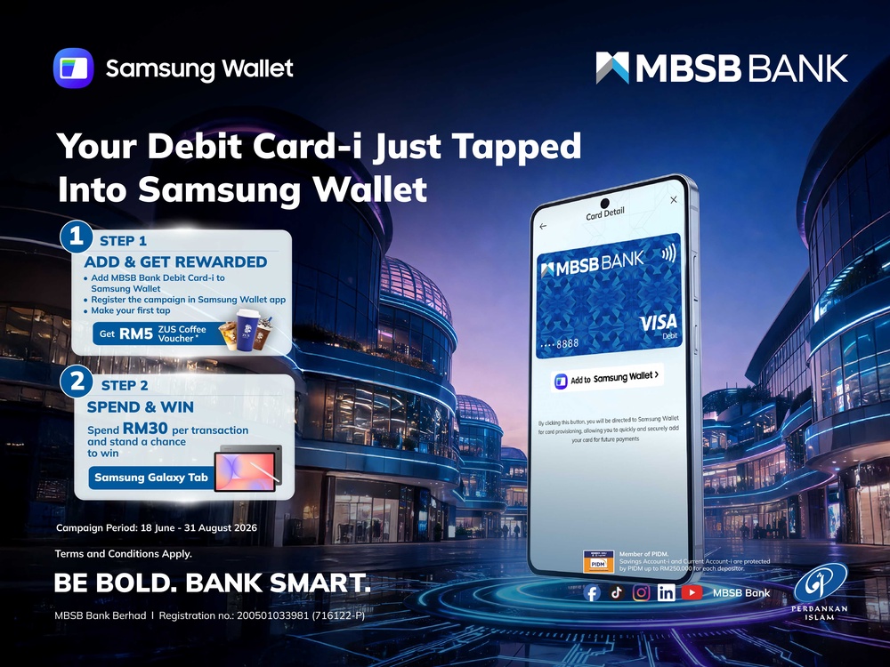 Image from: MBSB银行Visa Debit Card-i现已支持Samsung Wallet及Google Pay