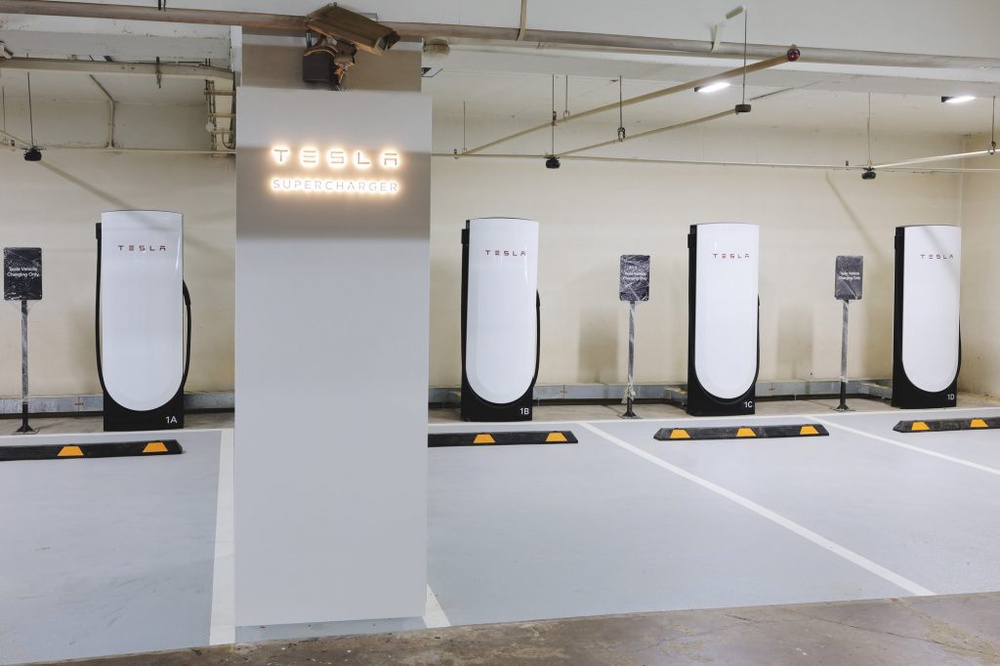 Image from: Tesla Supercharger at Queensbay Mall Penang is now available