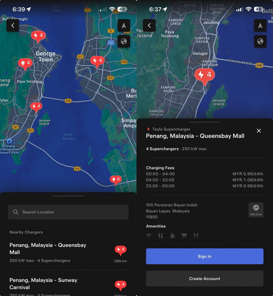 Image from: Tesla Supercharger at Queensbay Mall Penang is now available