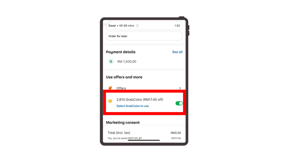 Image from: Here is how to turn your unused GrabCoins balance into real discounts today