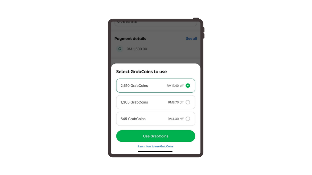 Image from: Here is how to turn your unused GrabCoins balance into real discounts today