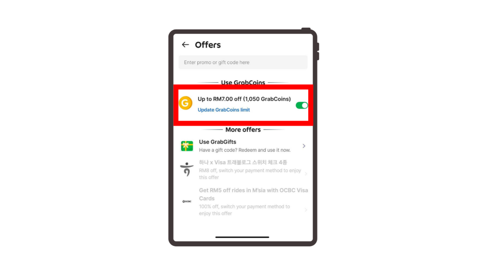Image from: Here is how to turn your unused GrabCoins balance into real discounts today
