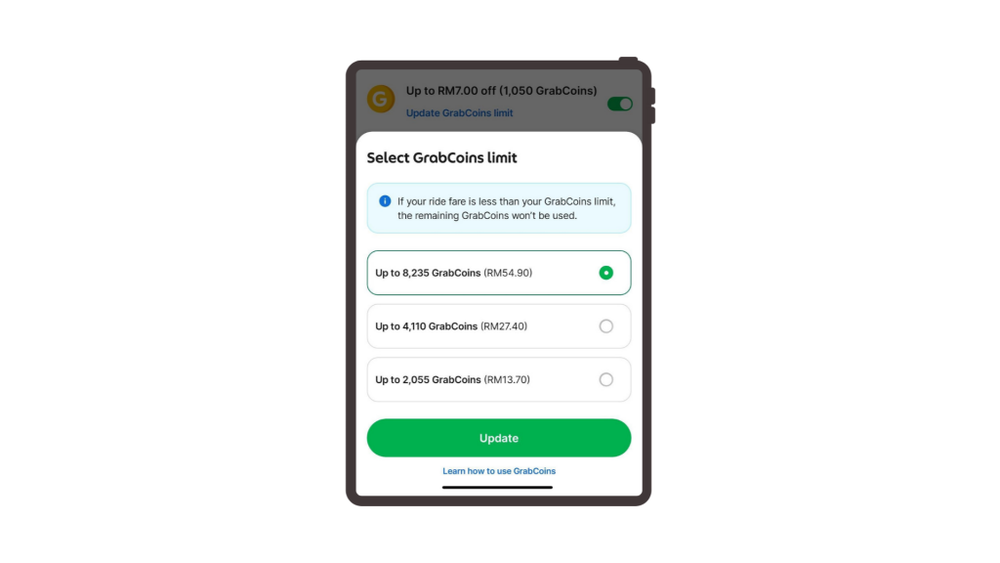 Image from: Here is how to turn your unused GrabCoins balance into real discounts today