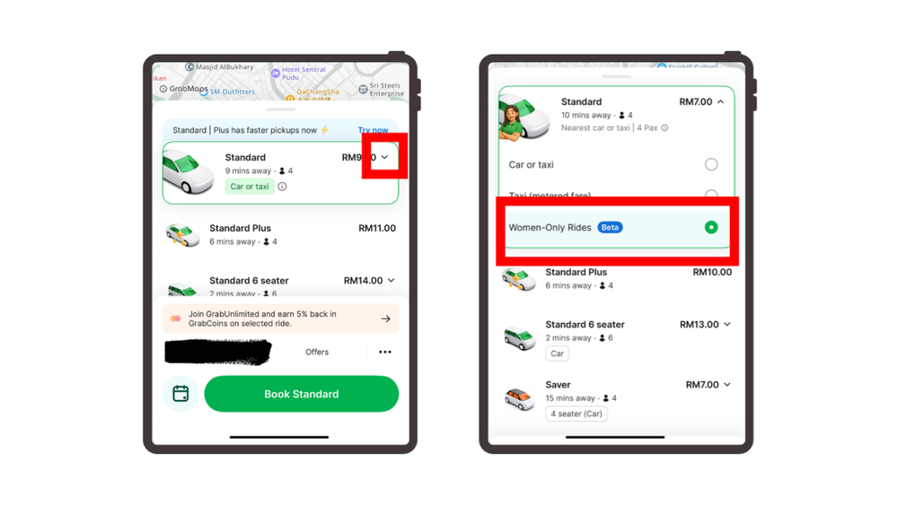 Image from: We just found out Grab has a Women Only Ride option: Here’s what you girls need to know