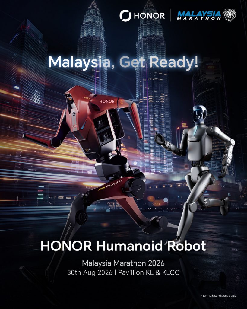 Image from: Honor humanoid robots to join Malaysia Marathon 2026 and Merdeka Parade