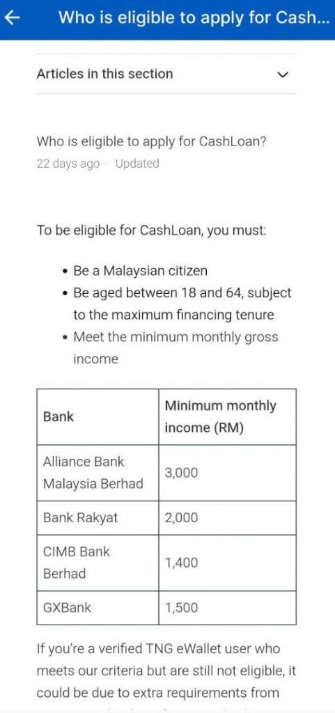 Image from: You Can Now Apply for GXBank FlexiCredit via TNG eWallet CashLoan