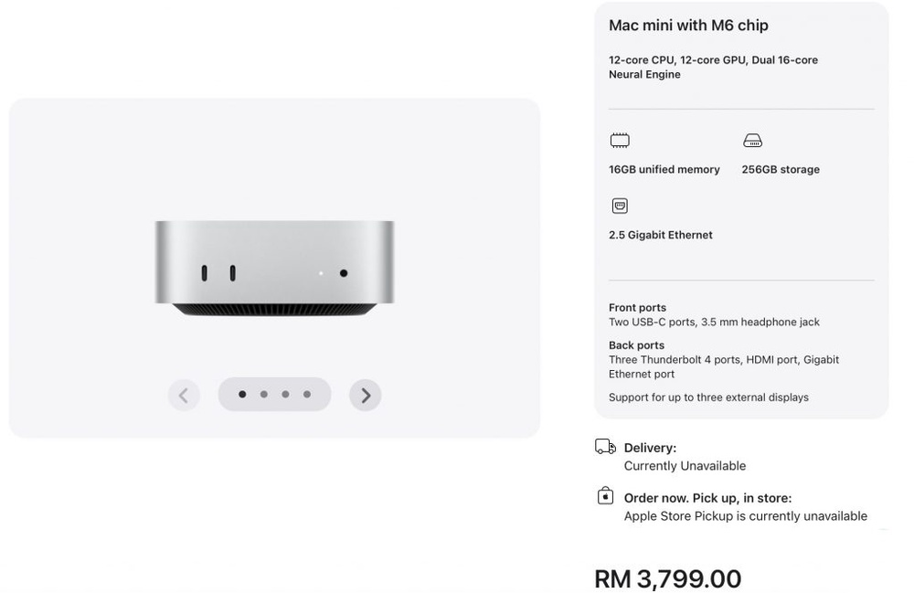 Image from: Mac Mini 2026 Malaysia: M6 and M5 Pro, priced from RM3,799