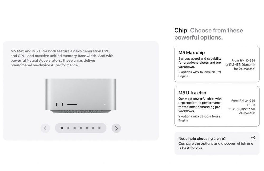 Image from: Apple Mac Studio 2026 Malaysia: M5 Max and M5 Ultra, priced from RM10,999