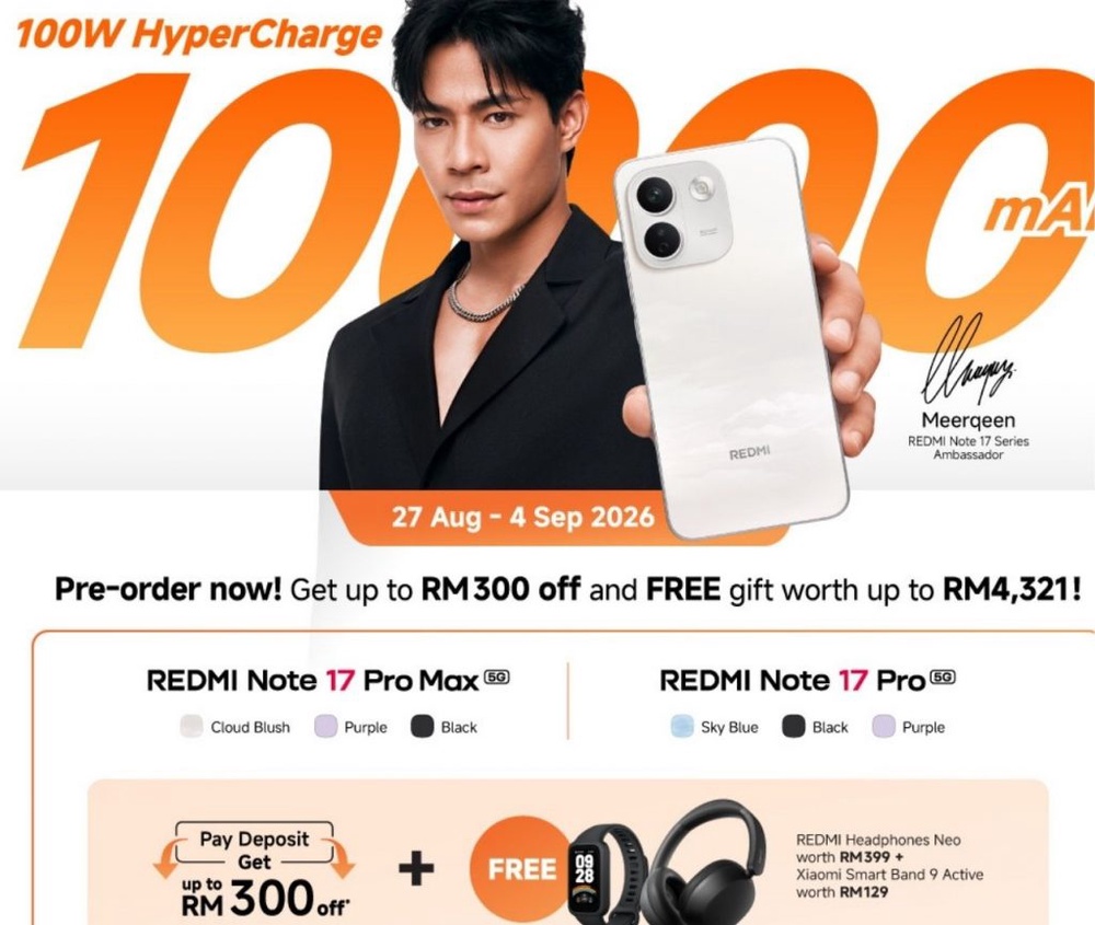 Image from: Redmi Note 17系列现已开放大马预购：完整规格与功能一览