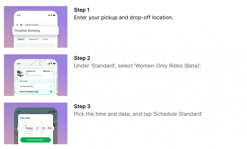 Image from: We just found out Grab has a Women Only Ride option: Here’s what you girls need to know