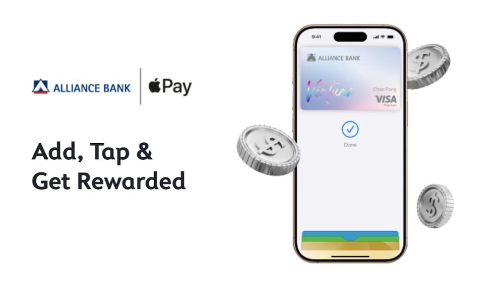Image from: Alliance Bank announces Apple Pay support: Only for Visa credit cards, offers RM30 launch cashback