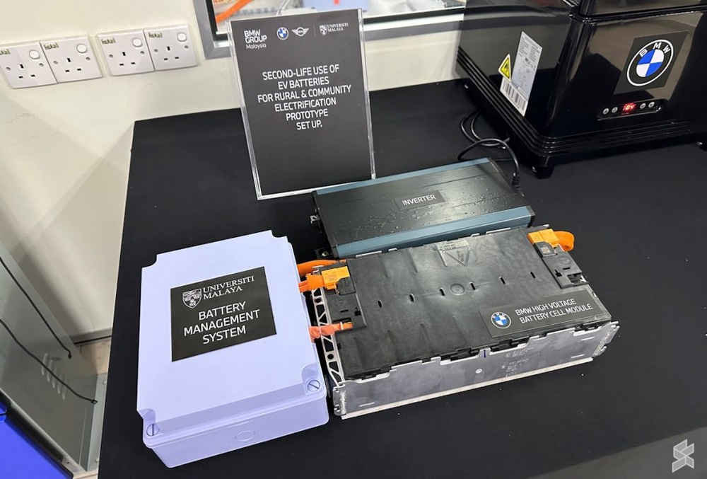 Image from: BMW and Universiti Malaya repurpose retired EV batteries for campus chargers and rural electrification