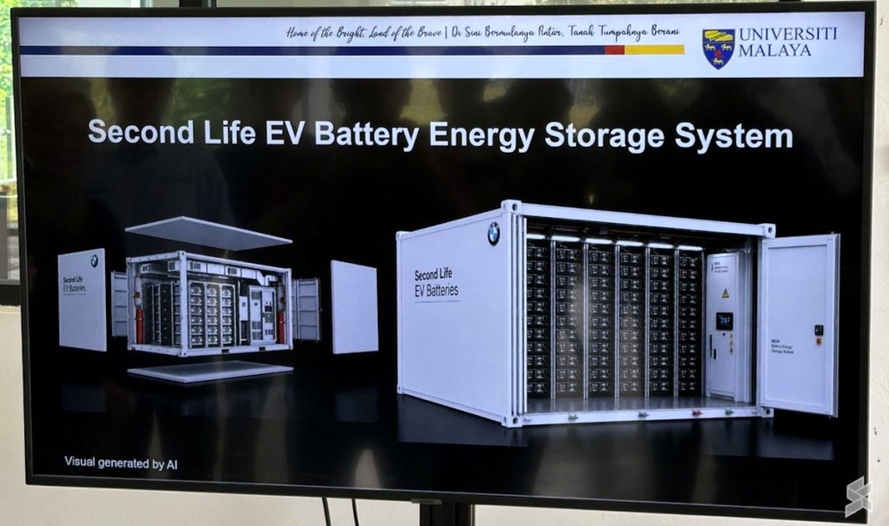 Image from: BMW and Universiti Malaya repurpose retired EV batteries for campus chargers and rural electrification