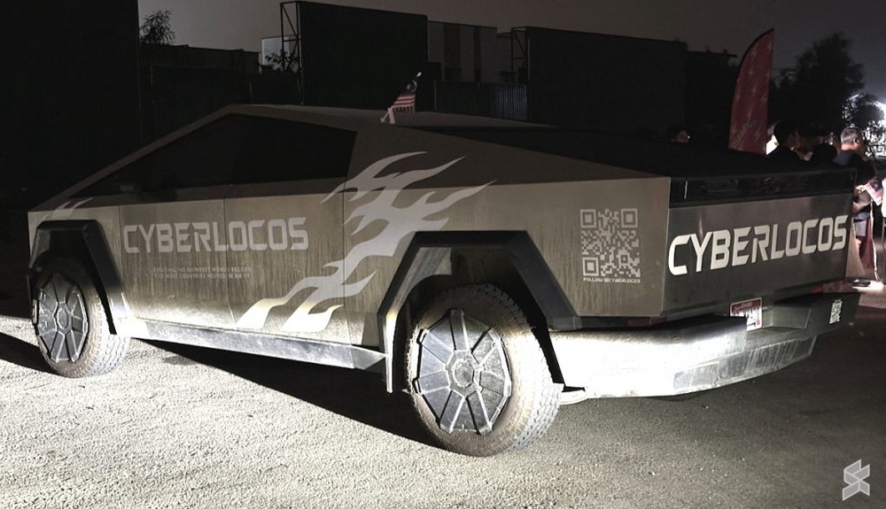 Image from: Tesla Cybertruck on Malaysian roads? Meet the Cyberlocos on their world record quest