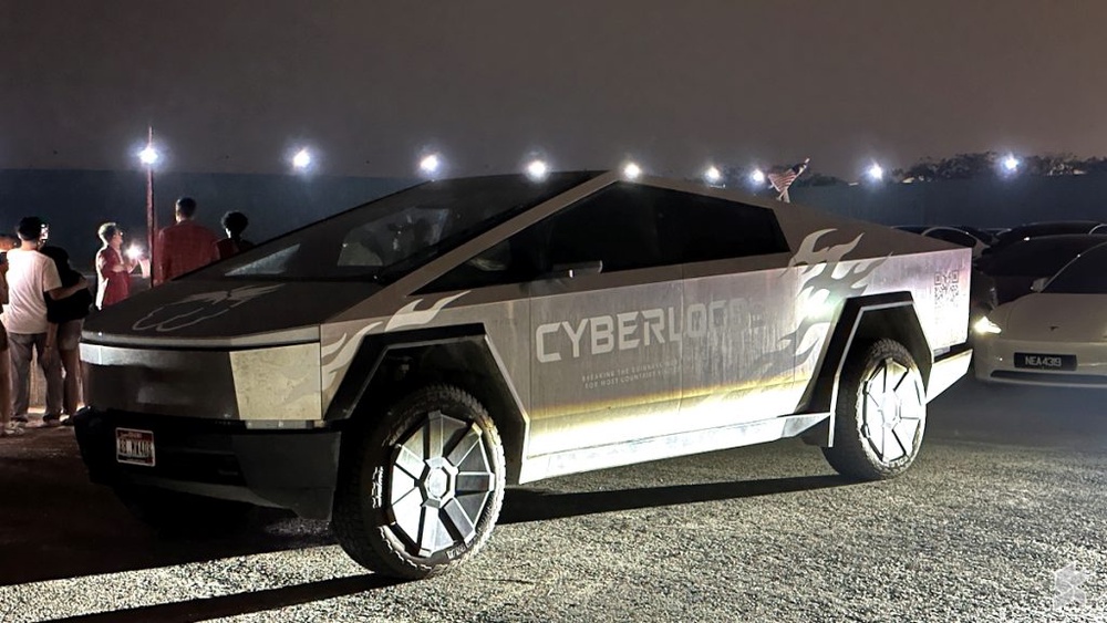 Image from: Tesla Cybertruck on Malaysian roads? Meet the Cyberlocos on their world record quest