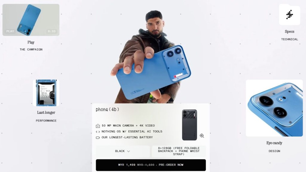 Image from: Nothing Phone (4b) with Snapdragon 6 Gen 4 and 50MP OIS camera arrives in Malaysia for RM1,599