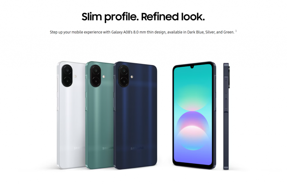 Image from: Samsung Galaxy A08 Malaysia: 6,000mAh battery and 6 years OS updates for RM899, but lacks 5G