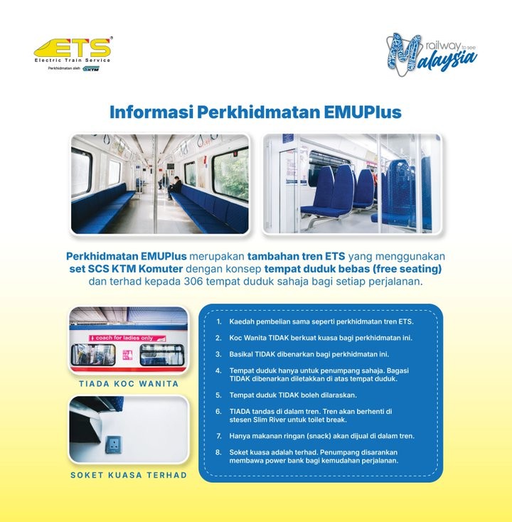 Image from: KTMB EMUPlus adds Bandar Tasik Selatan stop from 4 to 6 September: Here’s what you need to know