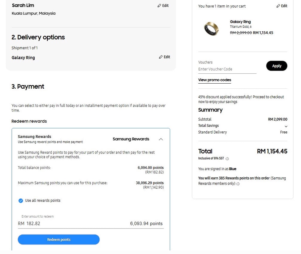 Image from: 配合大马国庆 现入手Samsung Galaxy Ring可享45%折扣