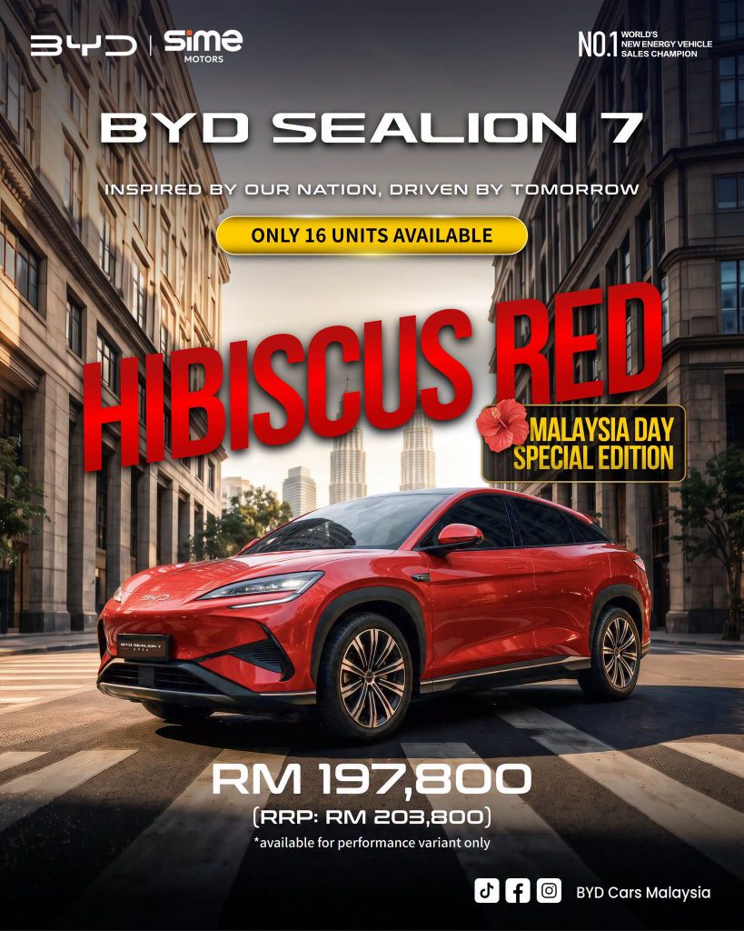 Image from: BYD Sealion 7 Hibiscus Red unveiled for Malaysia Day, limited to 16 units