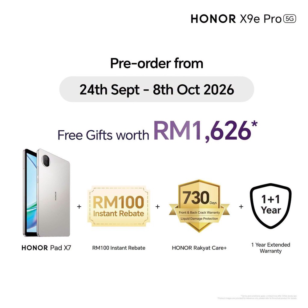 Image from: Honor X9e Pro officially launches in Malaysia with huge 11,000mAh battery, priced from RM1,899