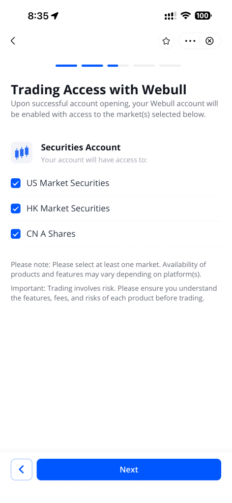 Image from: You can trade stocks with Webull on TNG eWallet, but there’s a catch