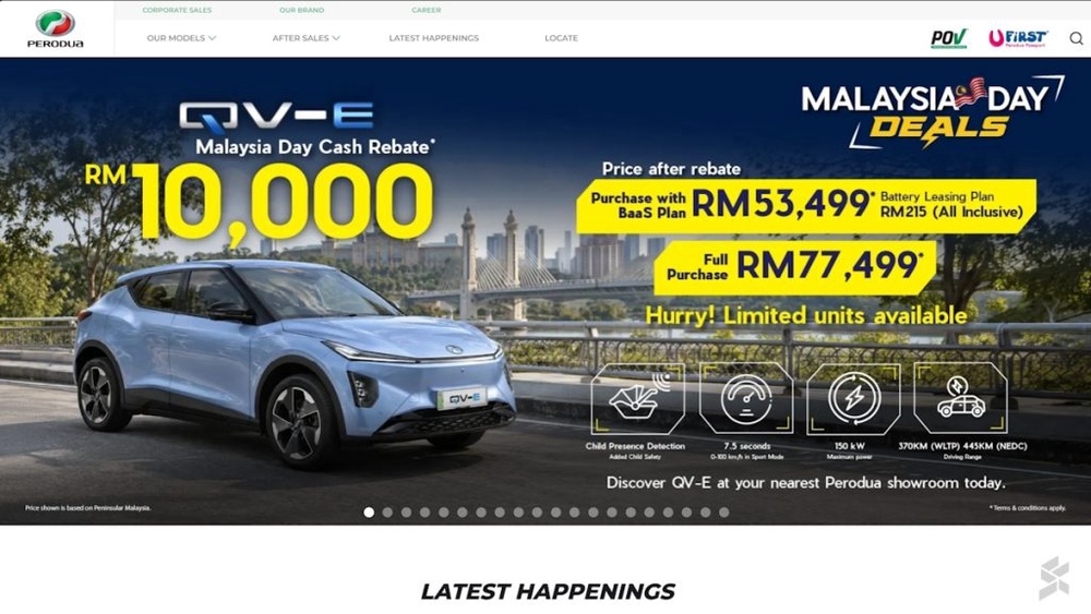 Image from: Perodua QV-E now available for as low as RM53,499 in conjunction with Malaysia Day