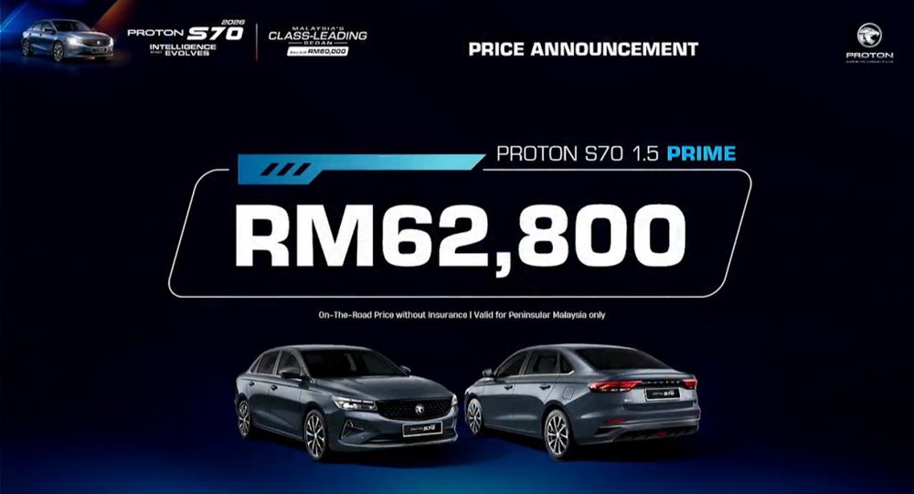Image from: Proton S70 i-GT 1.5 NA is now official: Priced from as low as RM56,800