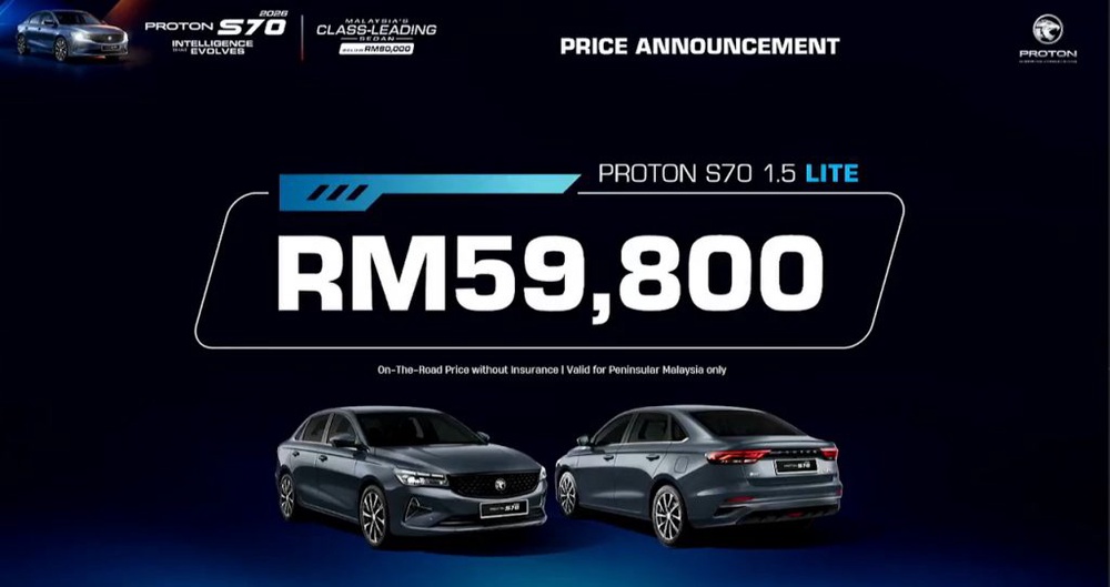 Image from: Proton S70 i-GT 1.5 NA is now official: Priced from as low as RM56,800
