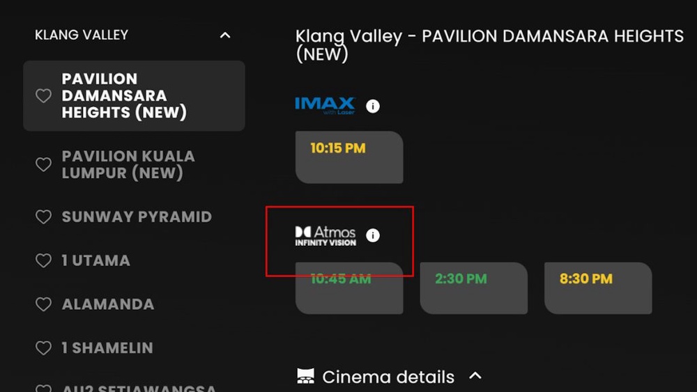Image from: TGV announces 47 Infinity Vision-certified halls across Malaysia: Here’s the full list