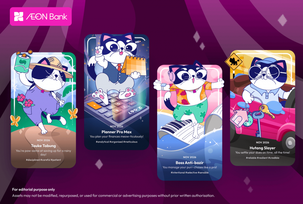 Image from: Big spender or super saver? Aeon Bank’s new AI Purr-Sona reveals your money habits