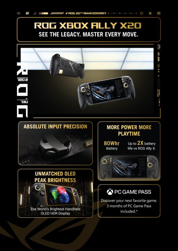 Image from: ROG Xbox Ally X20 Bundle priced at RM10,999 in Malaysia, only 30 sets available