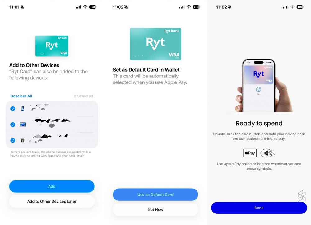 Image from: Ryt Bank now supports Apple Pay. Here’s how to add your Ryt Card to iPhone and Apple Watch