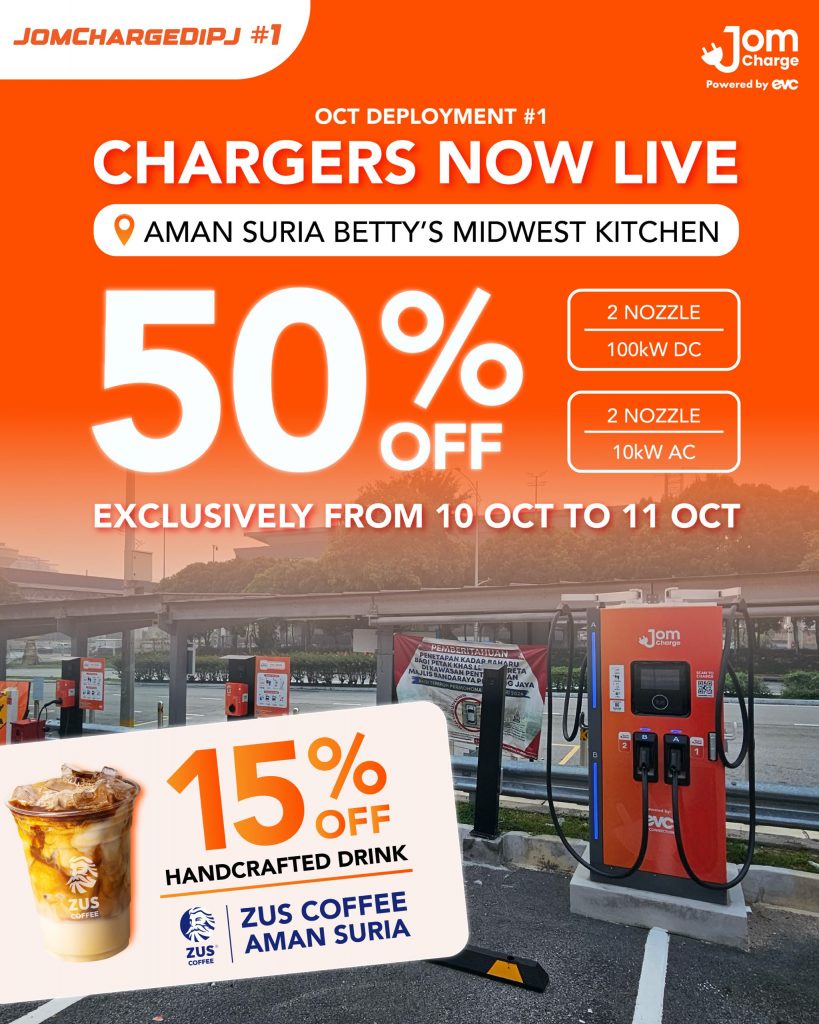 Image from: JomCharge x MBPJ turn street-level EV chargers at Aman Suria