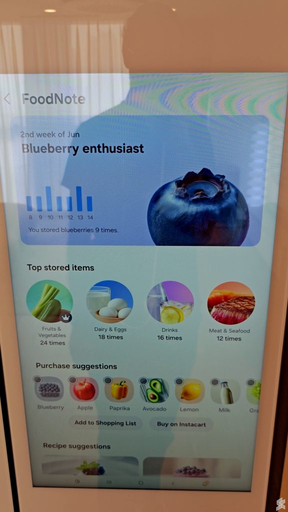 Image from: Samsung’s New Fridge Doesn’t Just Chill Your Food; It Learns What You Eat